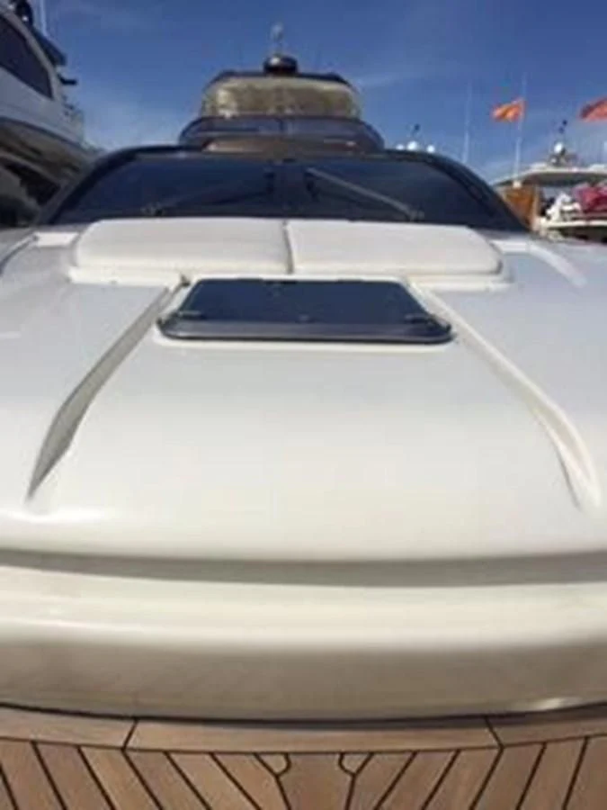 the front of a white car aboard 2013 RIVA 75 VENERE SUPER Yacht for Sale