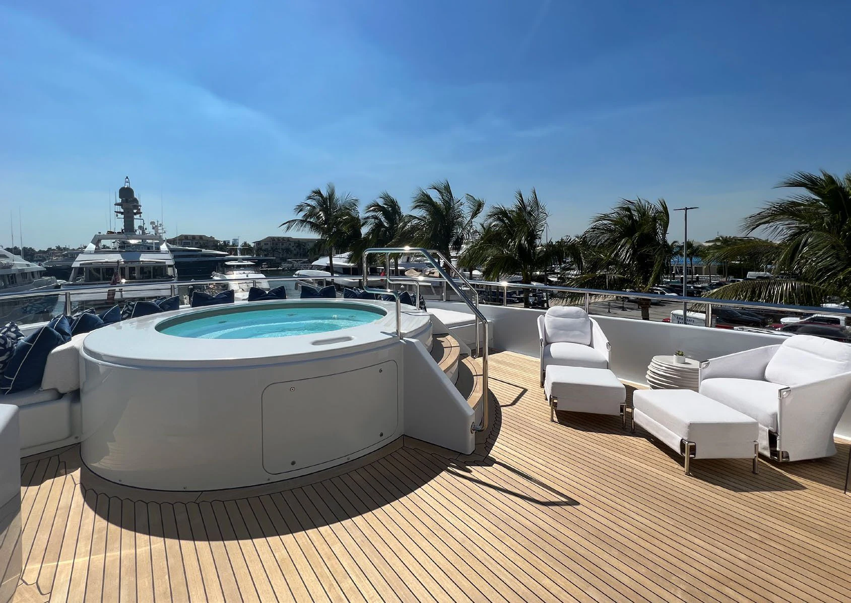 a pool on a deck aboard SPORT Yacht for Sale