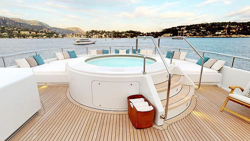 a boat on a deck aboard SPORT Yacht for Sale
