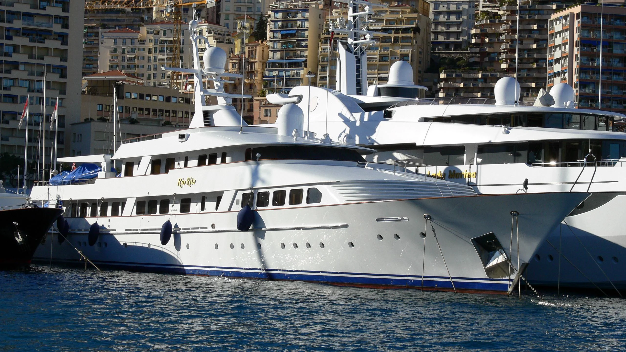 a boat in the water aboard RIO RITA Yacht for Sale
