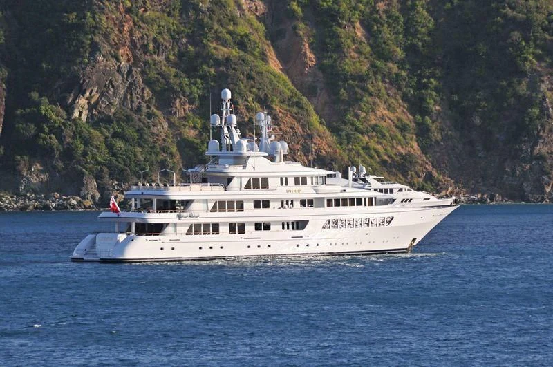 a boat on the water aboard UTOPIA Yacht for Sale