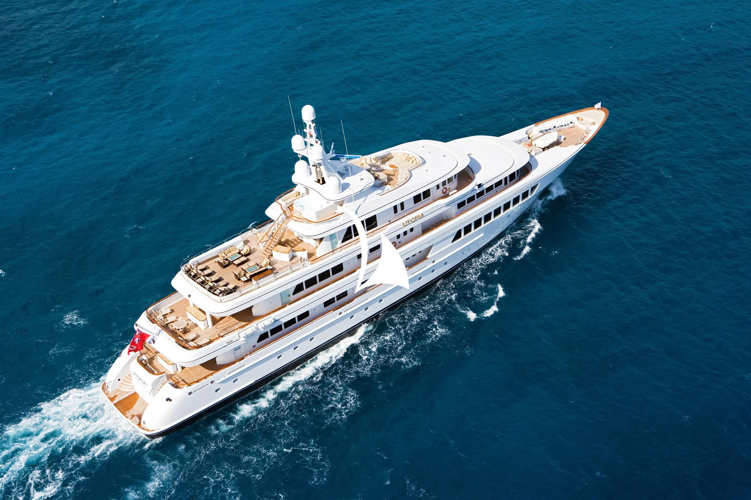 a ship in the water aboard UTOPIA Yacht for Sale