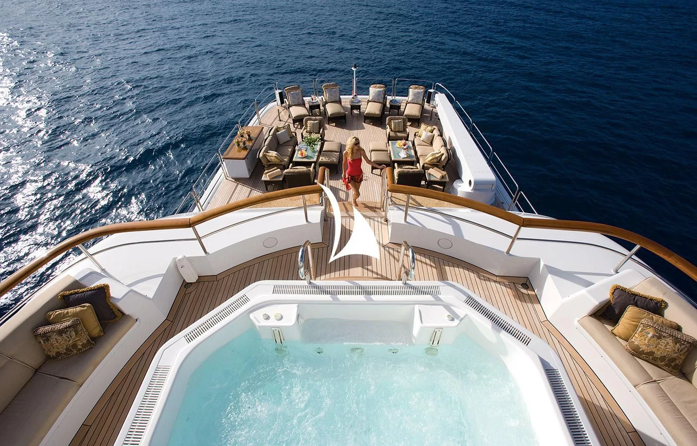 a boat on the water aboard UTOPIA Yacht for Sale