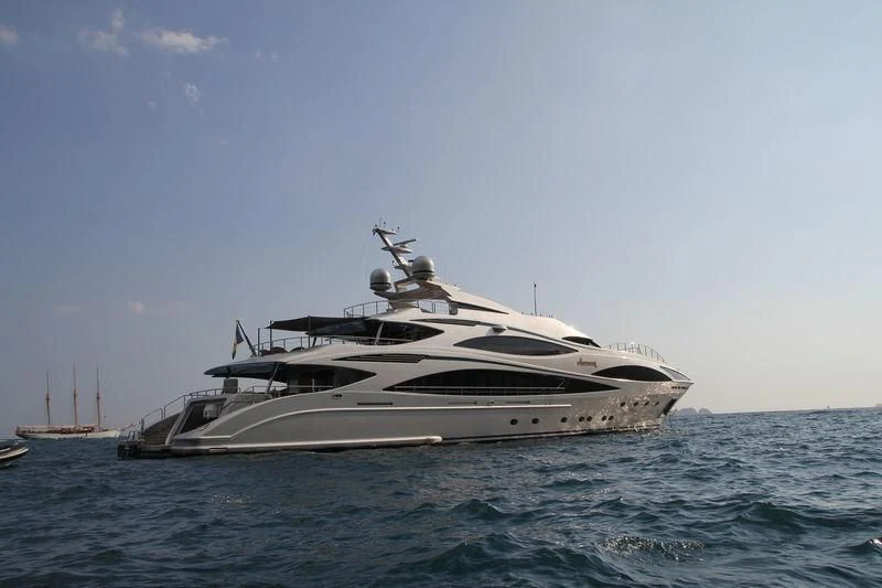 a yacht in the water aboard ANASTASIA K Yacht for Sale