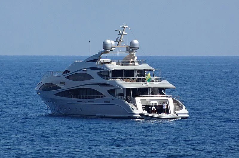 a large white boat in the water aboard ANASTASIA K Yacht for Sale