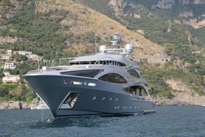 a large ship in the water aboard ANASTASIA K Yacht for Sale