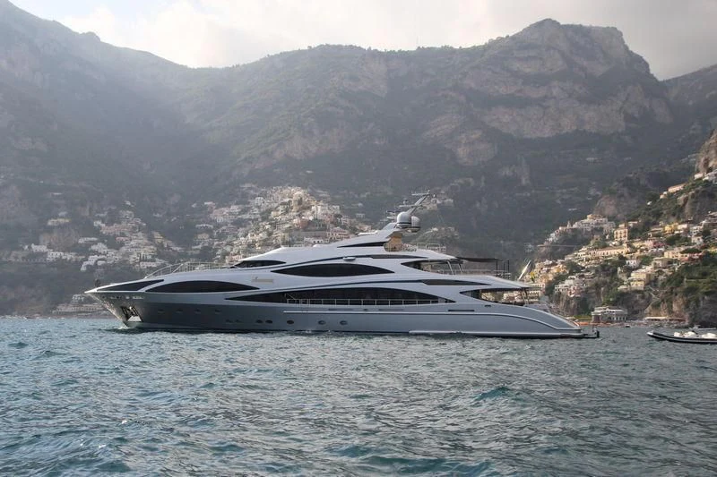 a cruise ship in the water aboard ANASTASIA K Yacht for Sale