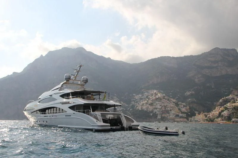 a boat in the water aboard ANASTASIA K Yacht for Sale