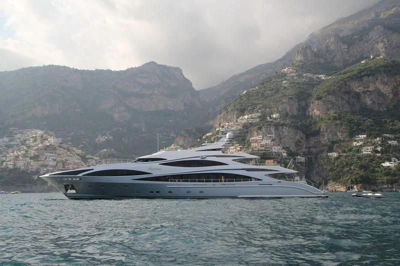 a yacht in the water aboard ANASTASIA K Yacht for Sale