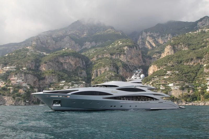 a yacht in the water aboard ANASTASIA K Yacht for Sale