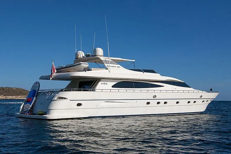 a white yacht in the water aboard DAYPA Yacht for Sale