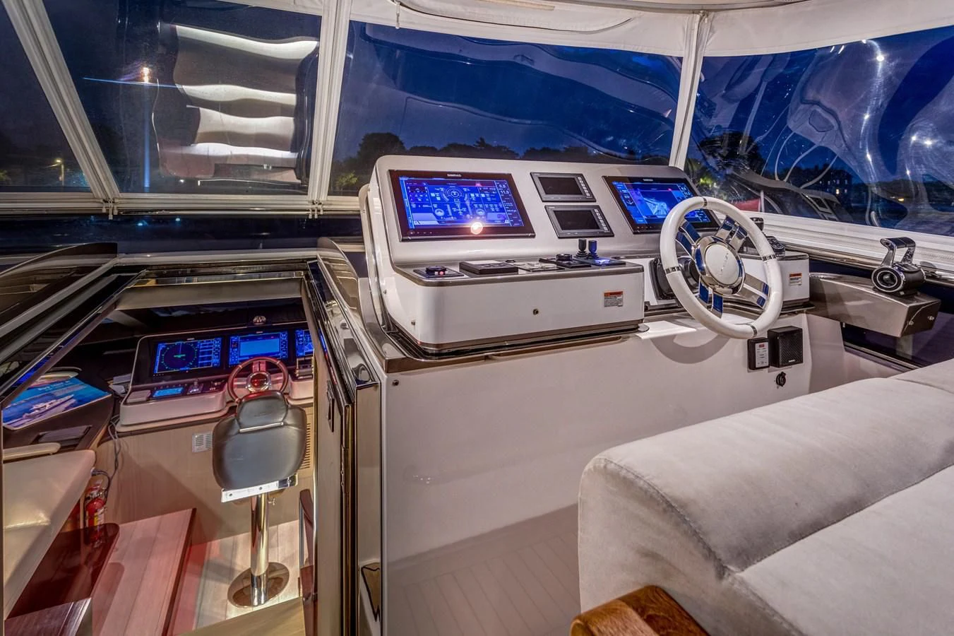 the inside of a vehicle aboard CAPTAIN MORGAN II Yacht for Sale