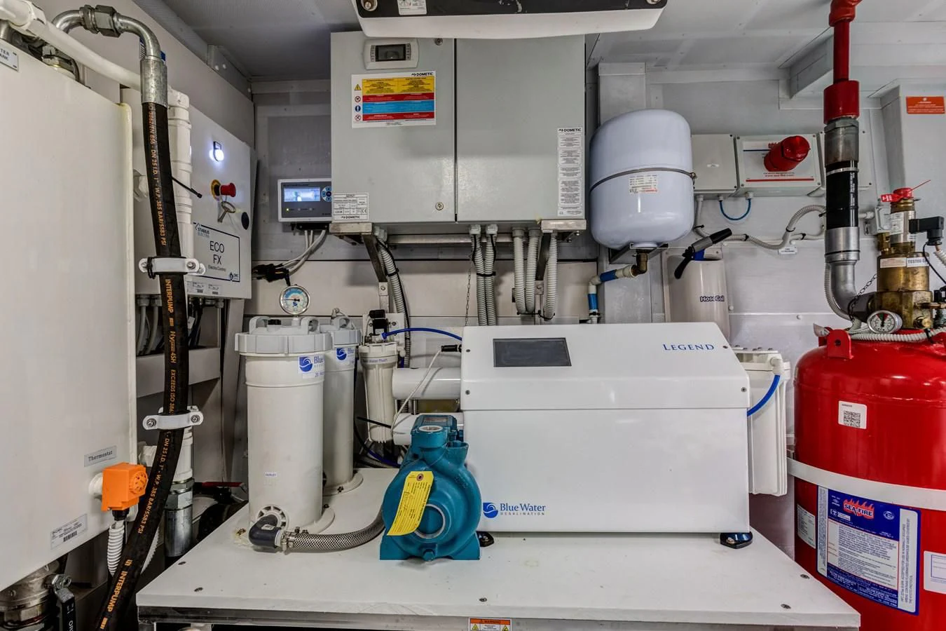 a machine in a factory aboard CAPTAIN MORGAN II Yacht for Sale