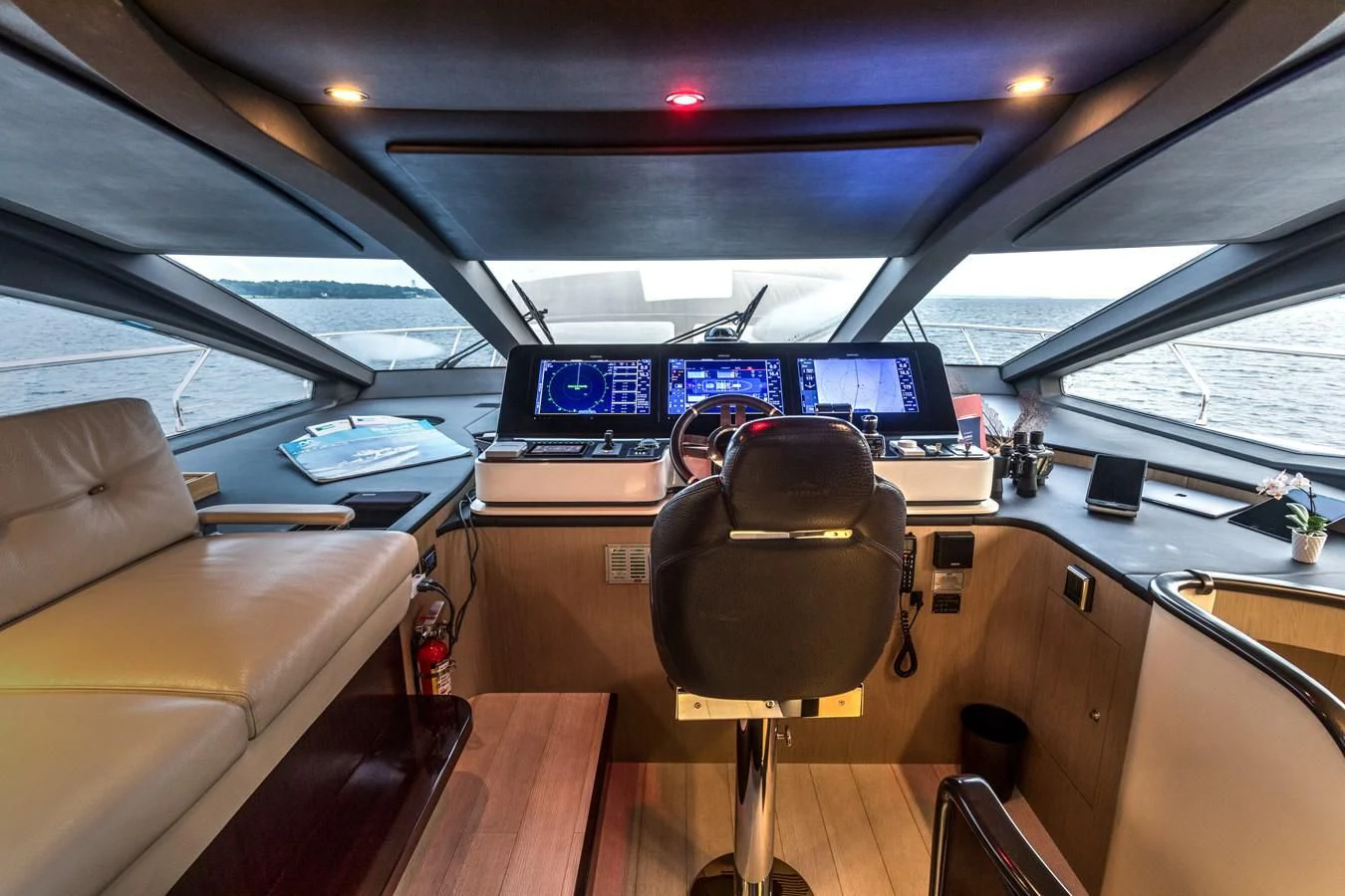 inside of a car aboard CAPTAIN MORGAN II Yacht for Sale