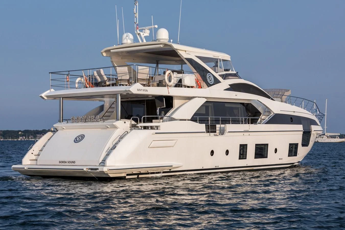 a large white boat aboard CAPTAIN MORGAN II Yacht for Sale