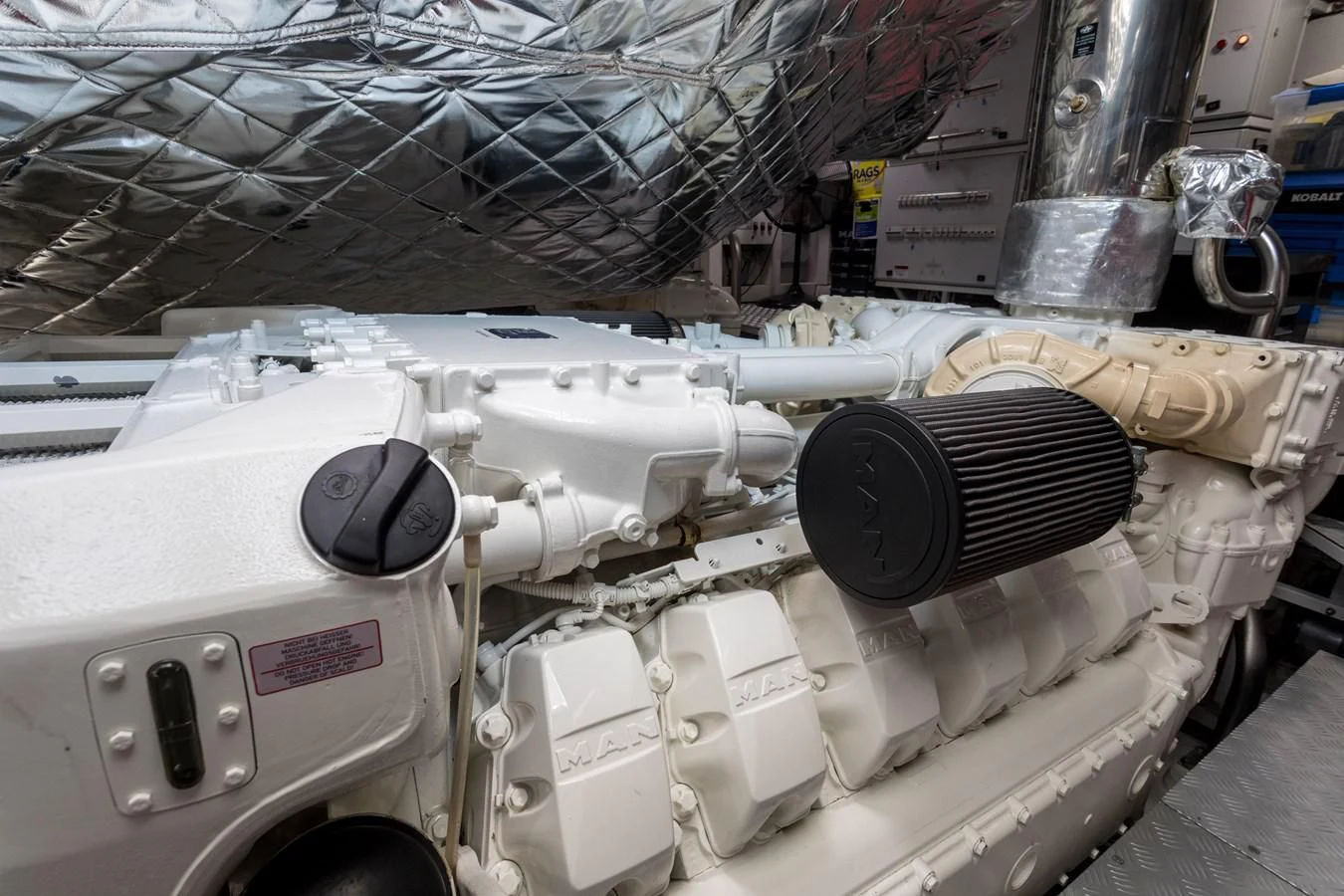 a machine with a large piece of equipment on it aboard CAPTAIN MORGAN II Yacht for Sale