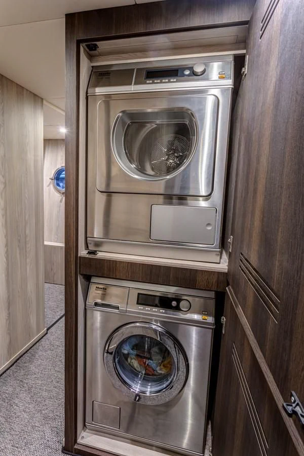 a microwave oven in a kitchen aboard CAPTAIN MORGAN II Yacht for Sale