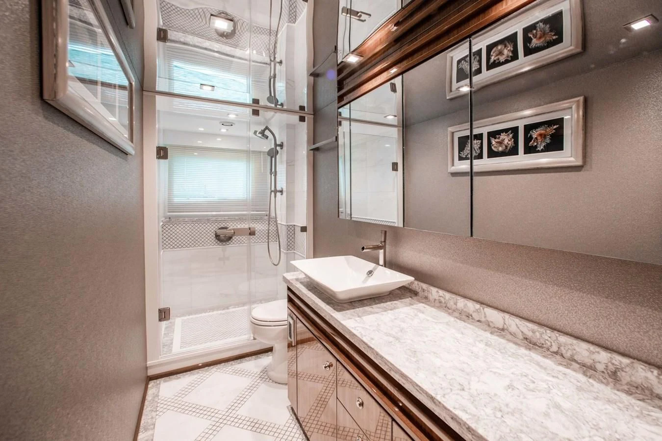 a bathroom with a large bathtub aboard NEW VIKING 82 COCKPIT MOTOR YACHT Yacht for Sale