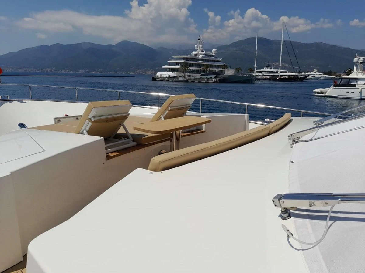 a group of boats on a body of water aboard ORION Yacht for Sale