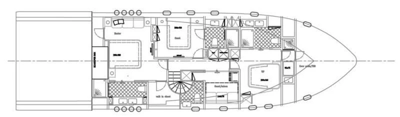 diagram, engineering drawing aboard ORION Yacht for Sale