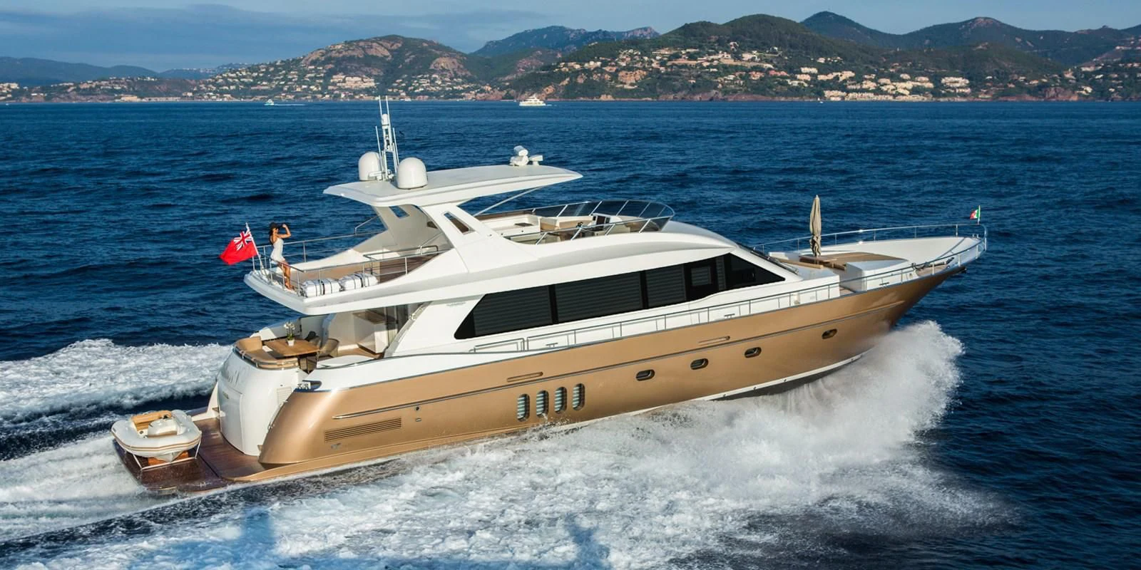 a boat on the water aboard ORION Yacht for Sale