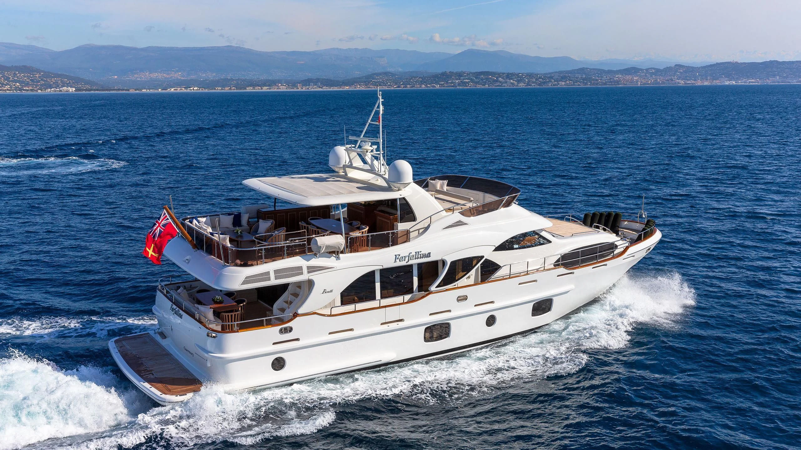 a boat on the water aboard FARFALLINA Yacht for Sale