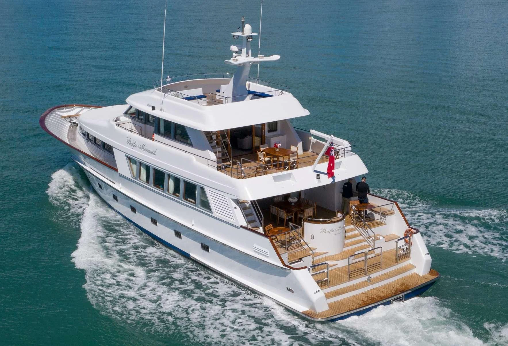 a boat on the water aboard PACIFIC MERMAID Yacht for Sale