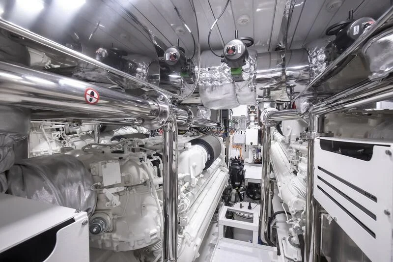 a close-up of a space ship aboard RUSH Yacht for Sale