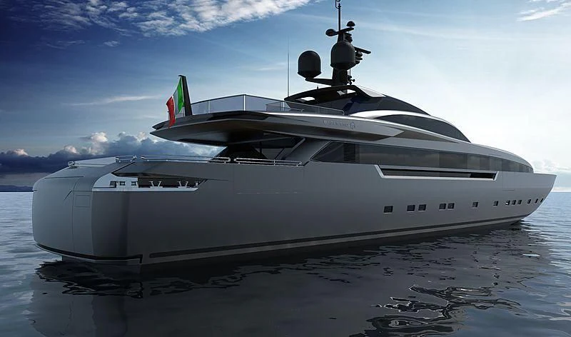 a white yacht on the water aboard RUSH Yacht for Sale