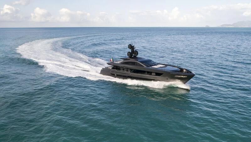a boat in the ocean aboard RUSH Yacht for Sale