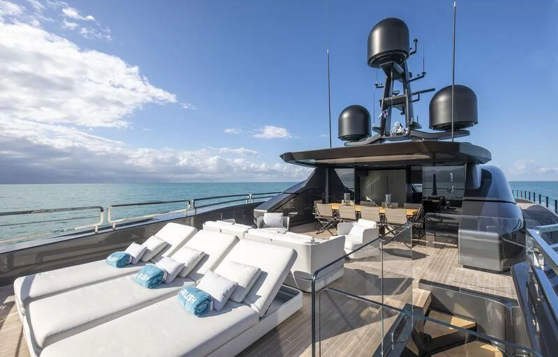 a boat on the water aboard RUSH Yacht for Sale