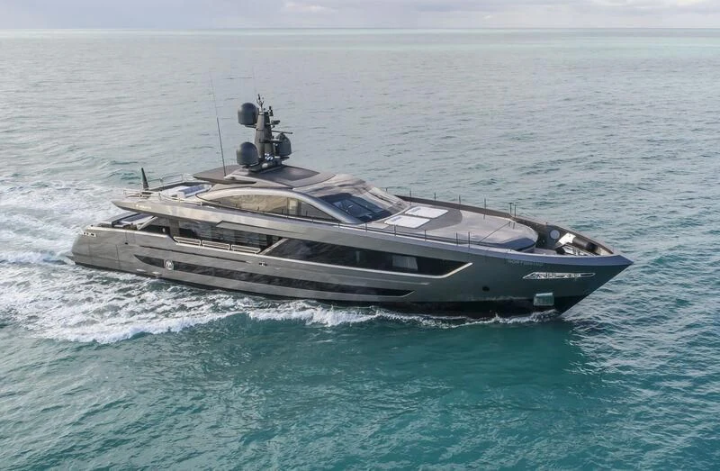 a boat in the water aboard RUSH Yacht for Sale