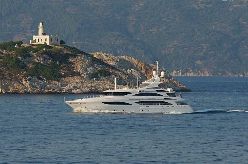 a boat on the water aboard WILD ORCHID I Yacht for Sale