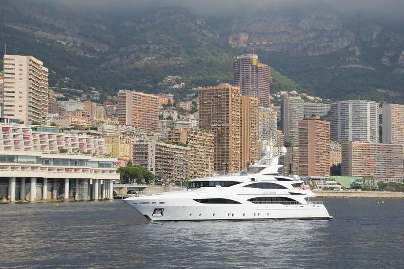 a boat in the water aboard WILD ORCHID I Yacht for Sale