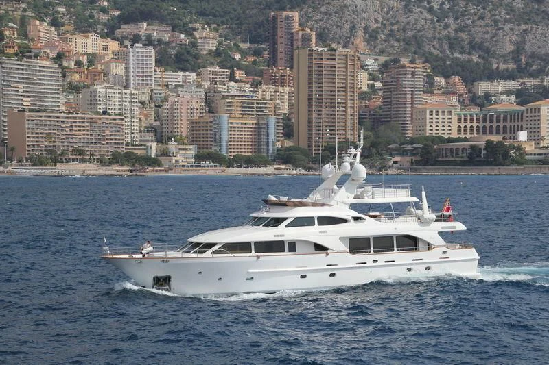 a boat on the water aboard SALUTE Yacht for Sale