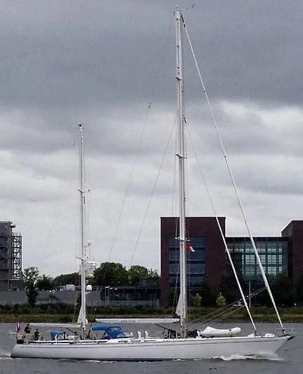 a boat on the water aboard EBB TIDE Yacht for Sale