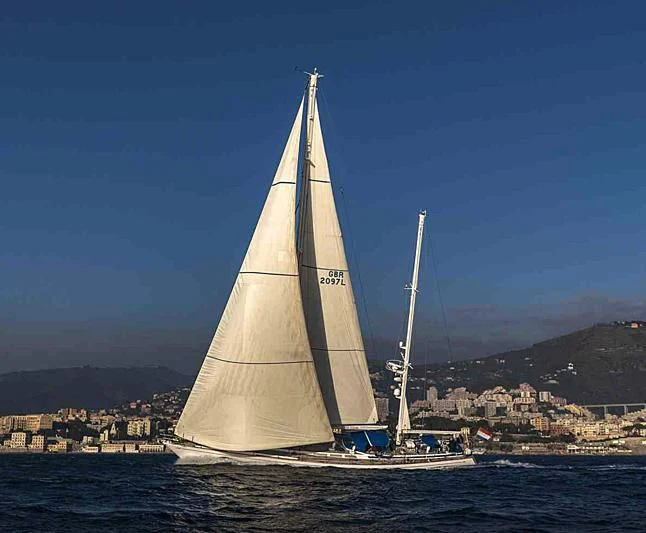a sailboat on the water aboard EBB TIDE Yacht for Sale