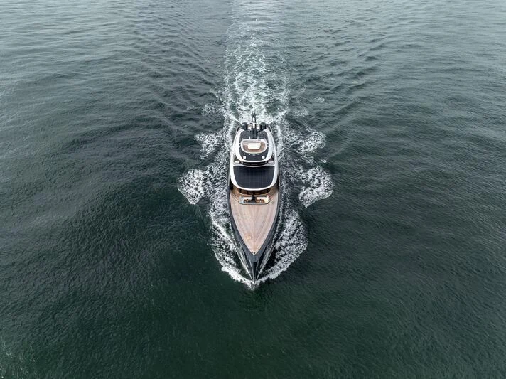 a boat on the water aboard B Yacht for Sale