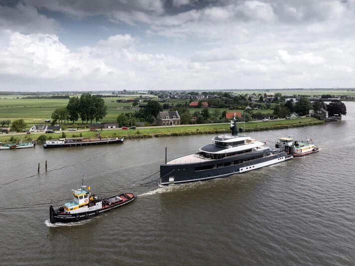 a boat on the water aboard B Yacht for Sale