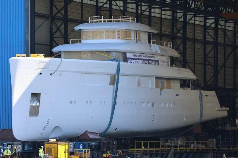 a large space ship aboard B Yacht for Sale
