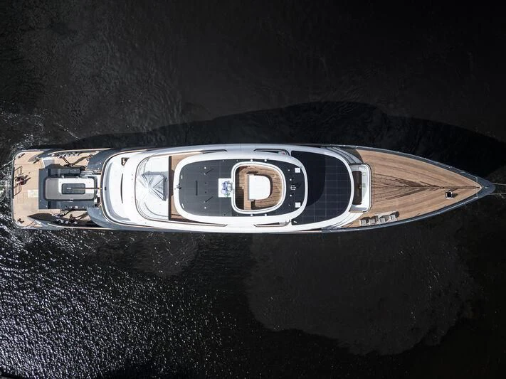 a close-up of a space ship aboard B Yacht for Sale
