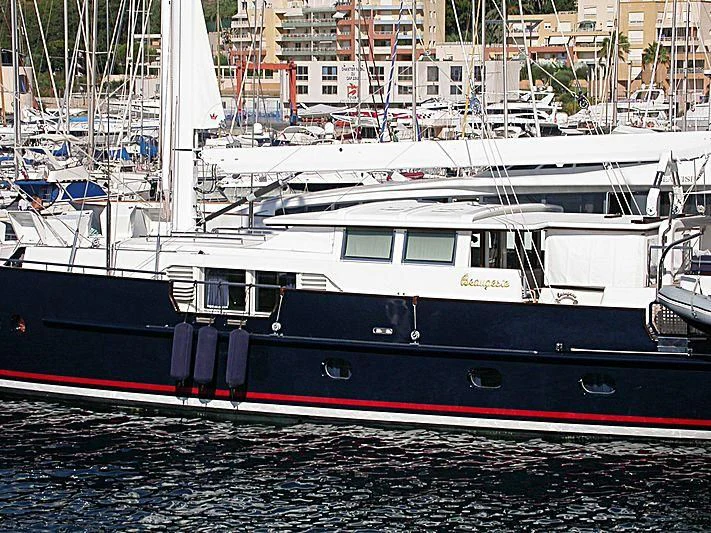 a boat in the water aboard BEAUGESTE Yacht for Sale