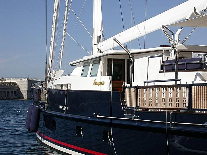 a boat in the water aboard BEAUGESTE Yacht for Sale