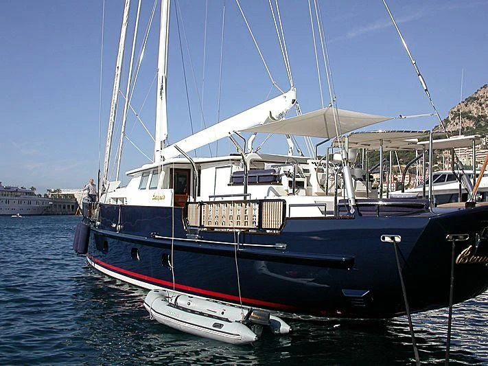 a boat in the water aboard BEAUGESTE Yacht for Sale