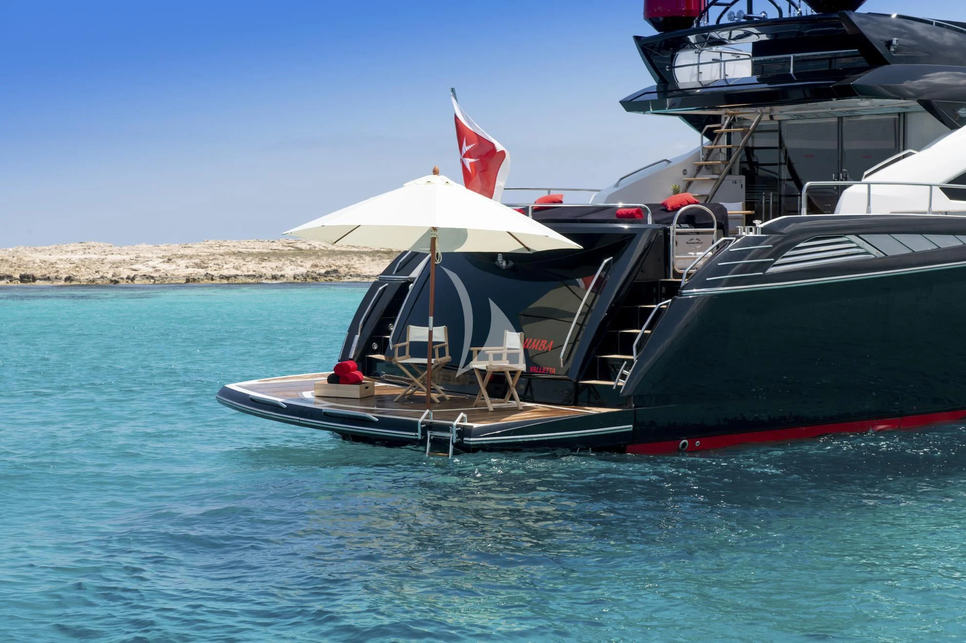 a boat on the water aboard PALUMBA Yacht for Sale