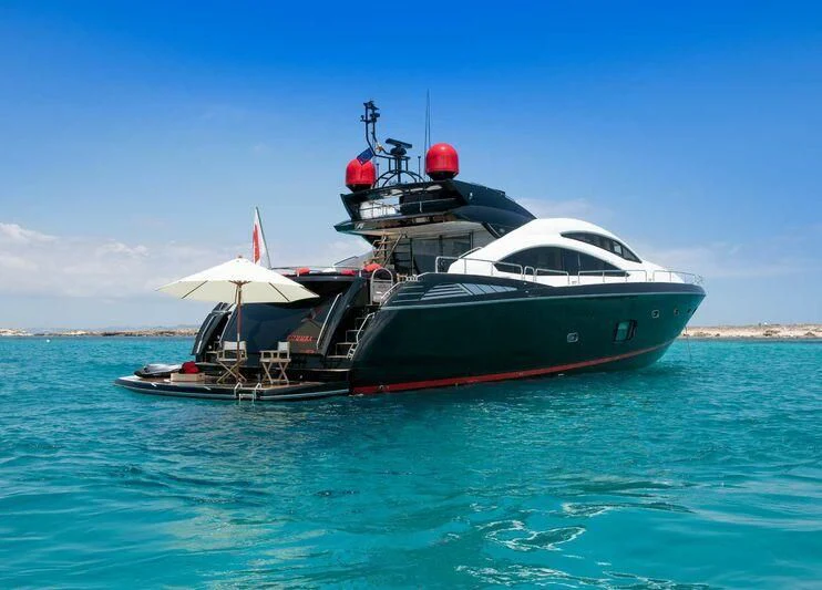 a boat in the water aboard PALUMBA Yacht for Sale