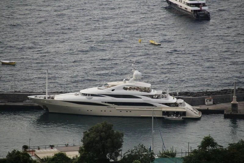 a yacht in the water aboard KOLAHA Yacht for Sale