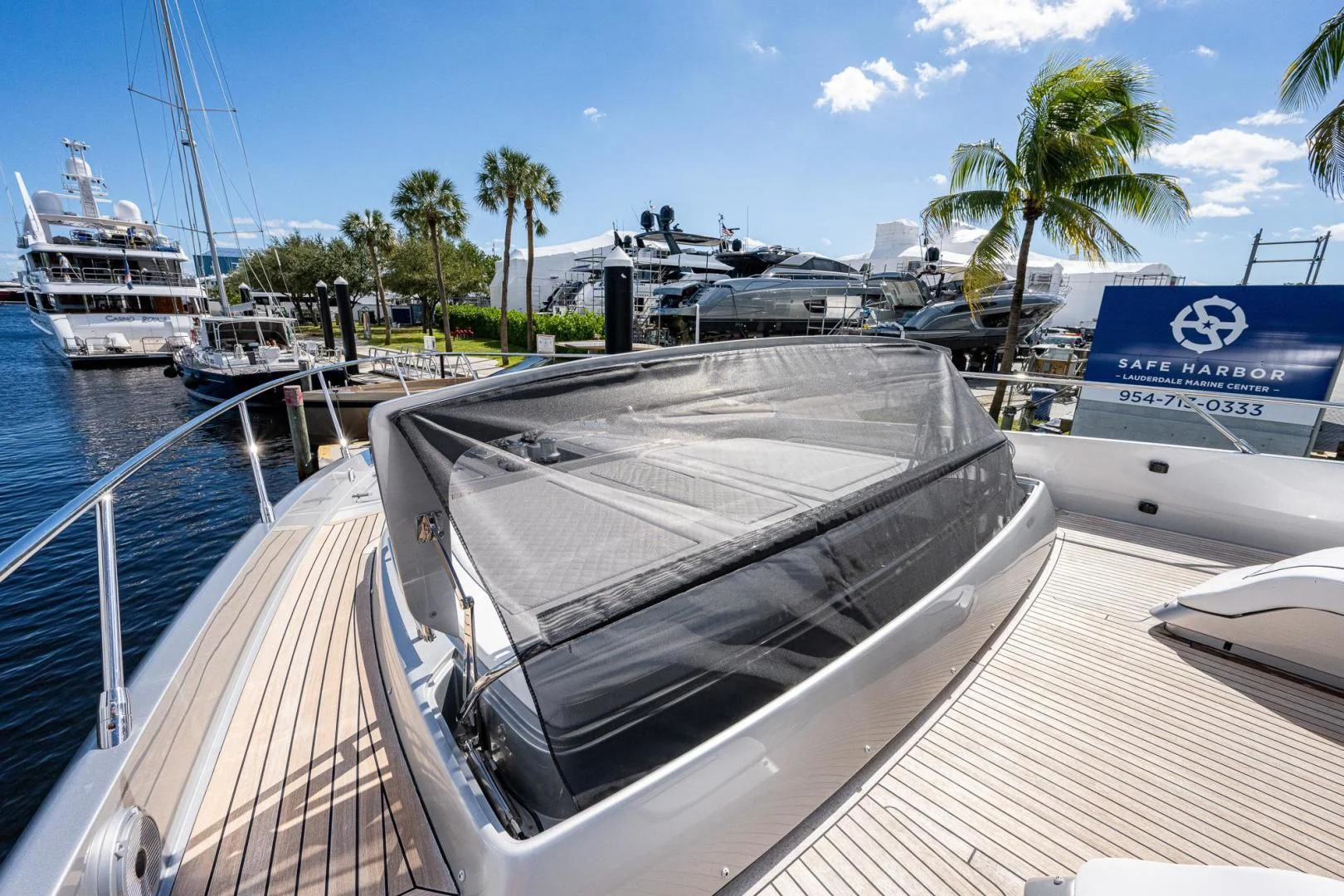 a group of boats docked aboard LISOLO Yacht for Sale