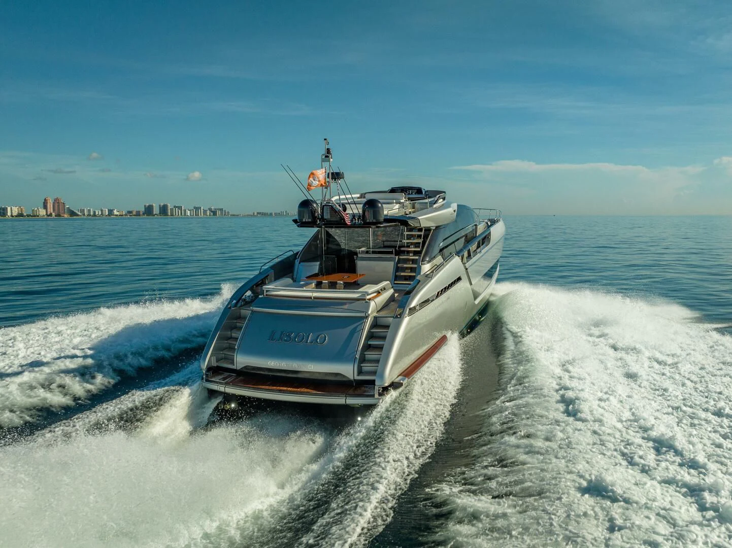 a boat on the water aboard LISOLO Yacht for Sale