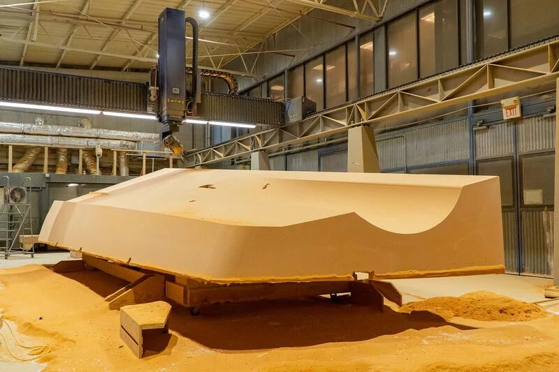 a large machine in a factory aboard HEAVY ACTION Yacht for Sale